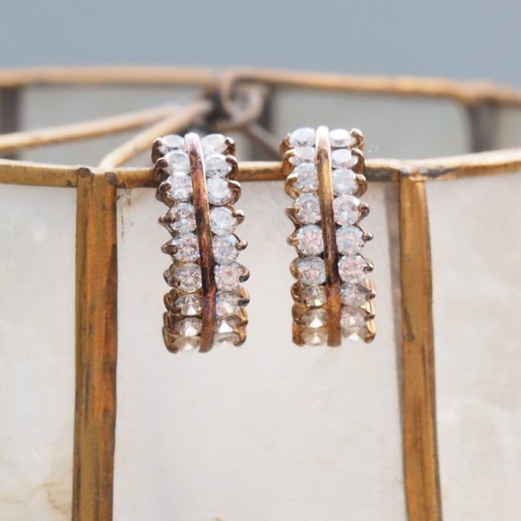 Lot of 2 Crescent Earrings - Picture 5 of 10